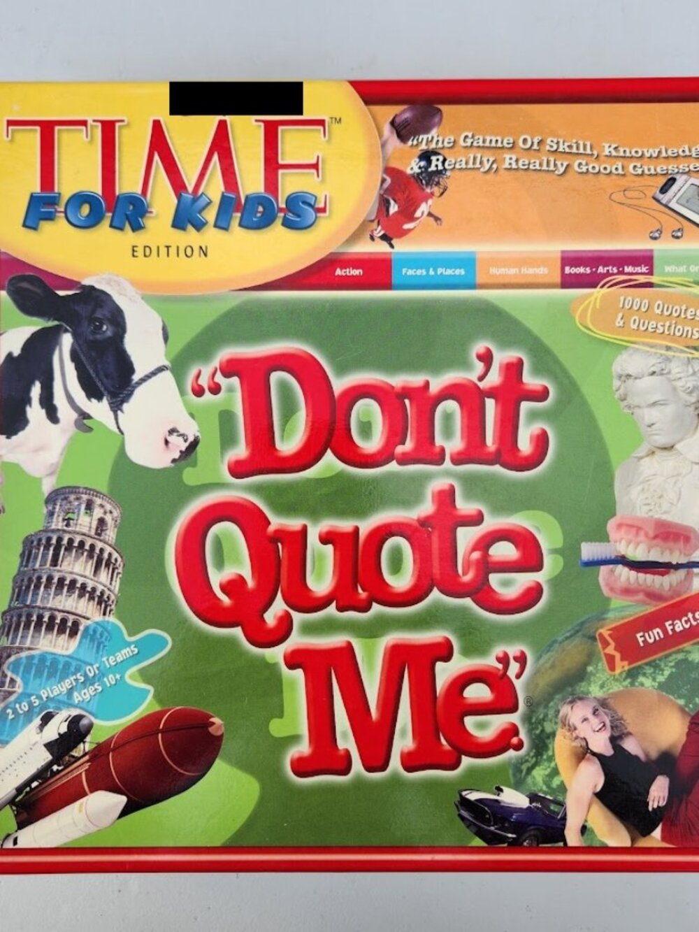 Don't Quote Me TIME for Kids Edition Board Game Trivia 10+ Fun Easy Facts Toy Ov